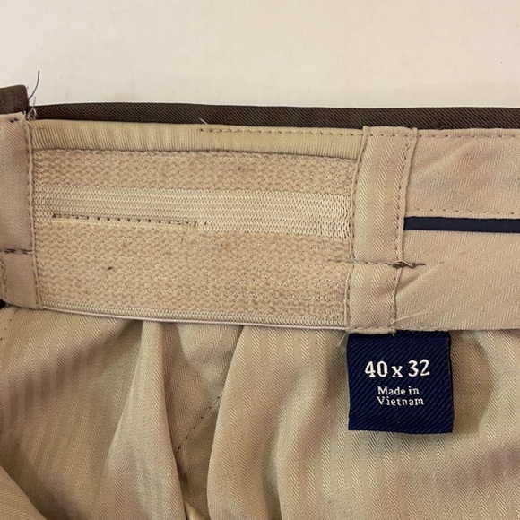 Croft & Barrow Brown Pleat Front Dress Pants 40 X 32 - Picture 9 of 10